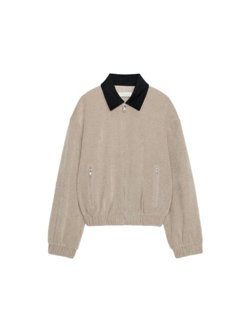 NWT ZARA CONTRAST COLLAR CORDUROY JACKET BEIGE SIZE MEDIUM REF:5063/888